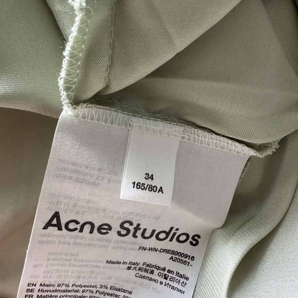 NWT ACNE STUDIOS Asymmetric Satin Dress - Picture 7 of 8